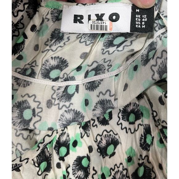 RIXO Herbie Green Floral Print Long Maxi Tent Dress Sz 8 - Picture 9 of 15